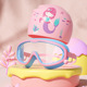 Pink Blue-bag + mermaid swimming cap