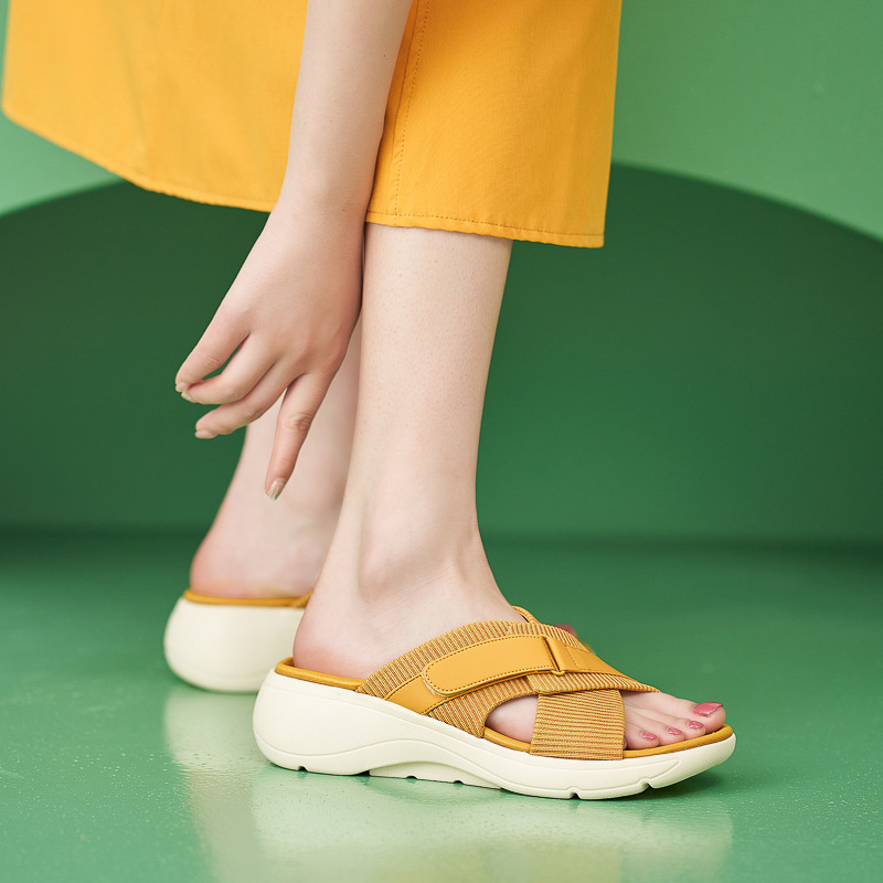 398-5 in stock 2025 new thick-soled light non-slip comfortable casual MD sports hook and loop shoes a generation of hair