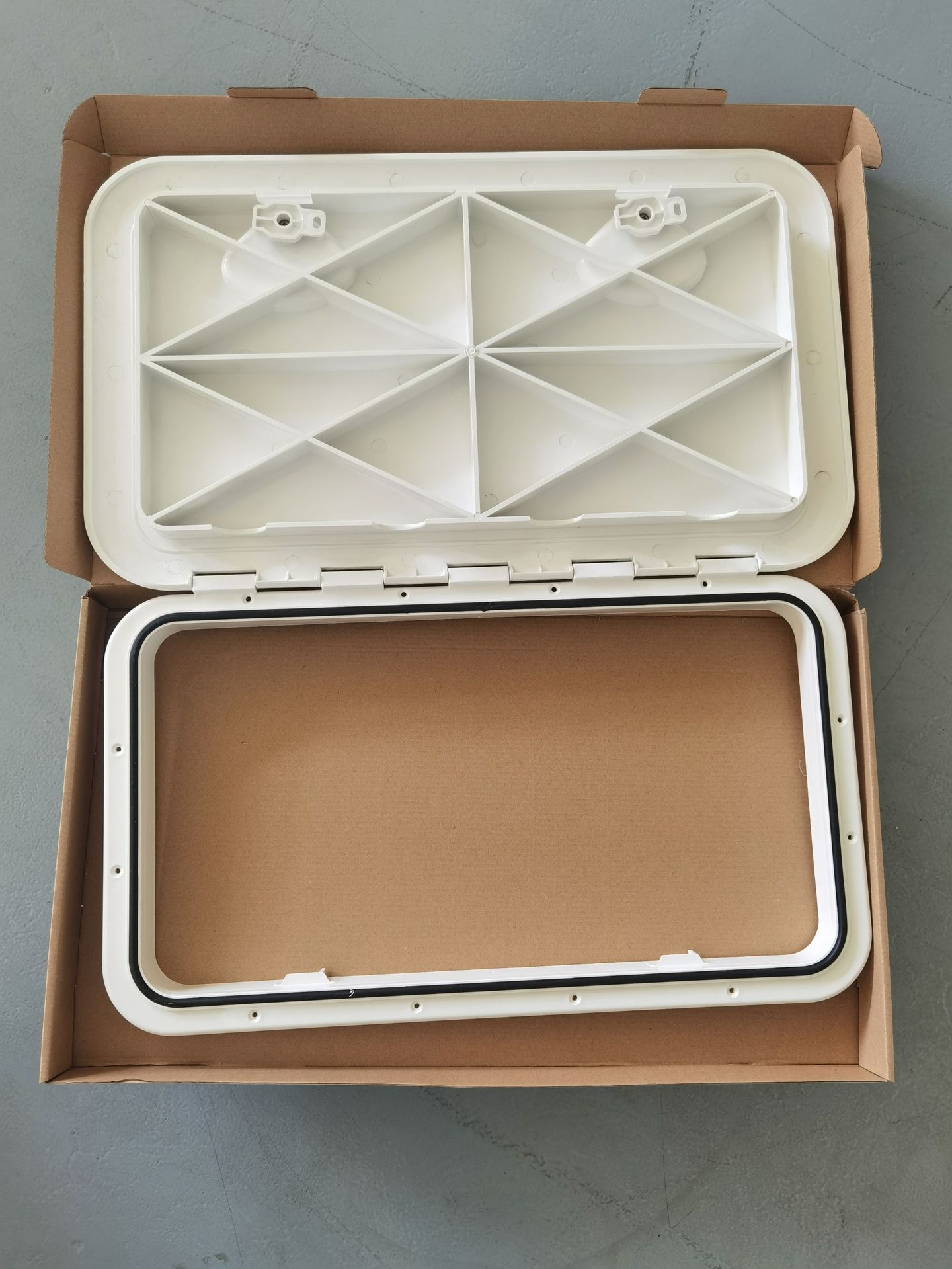 Marine yacht inspection hole Square deck hatch cover white non-slip hand hole cover inspection work cover hatch cover