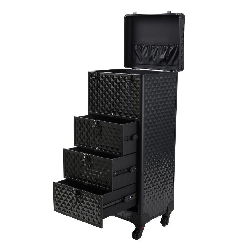 Explosive Aluminum Alloy Frame Drawer Box Multifunctional Makeup Artist Nail Art Special Pull Rod Cosmetic Box Storage Box