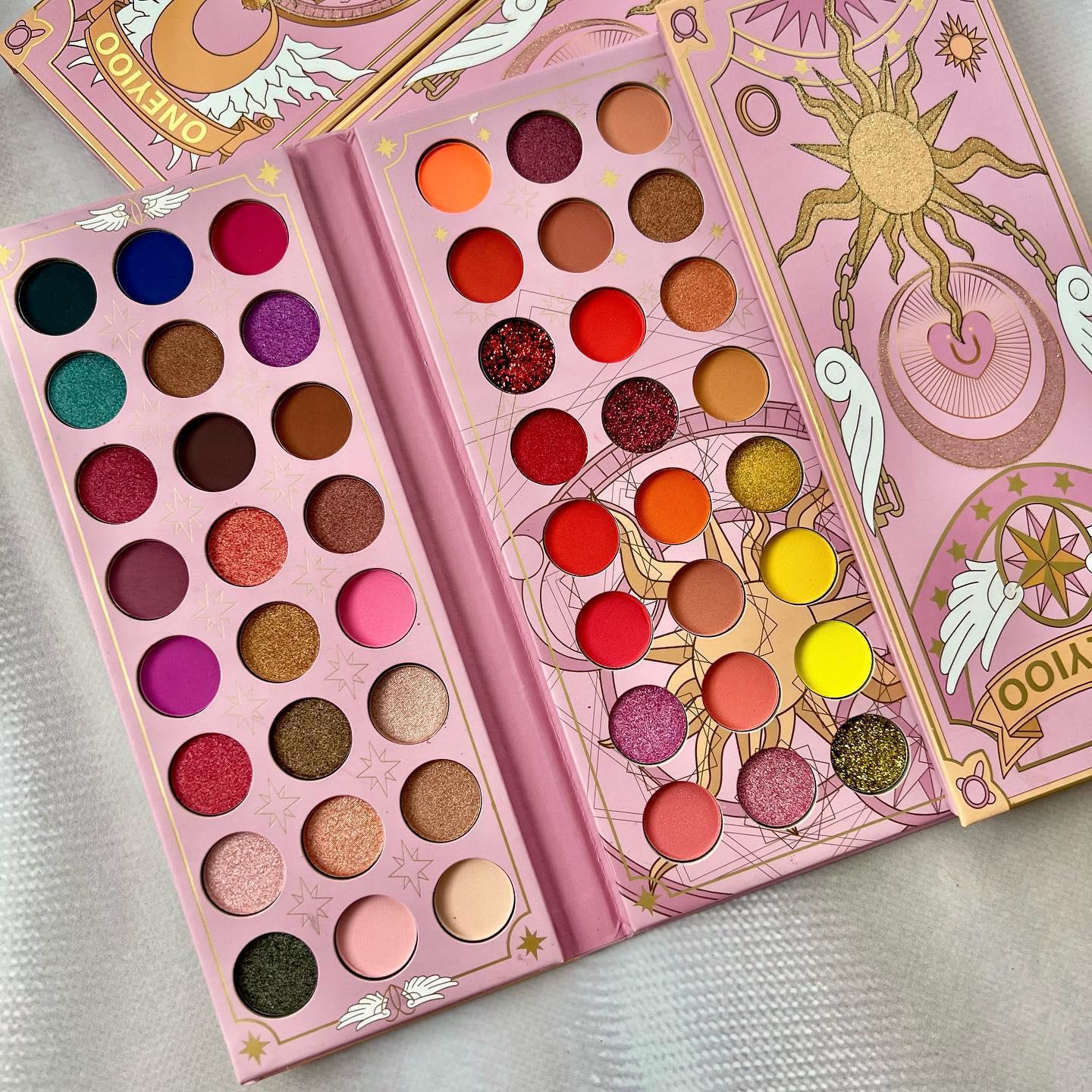 Foreign trade cross-border cartoon pattern 96 color eye shadow plate pearl matte sequin eye shadow makeup plate for export processing only