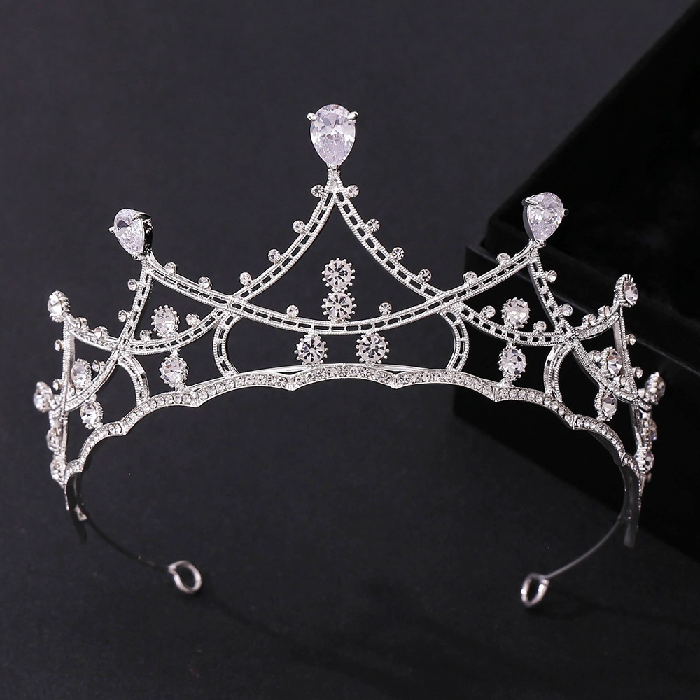 Bridal Headwear Baroque Korean Crown Women's Eighteenth Birthday Wedding Dress Crown Women's Simple Atmospheric Princess Superior