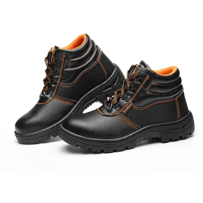 Factory spot labor protection shoes men's high-top anti-smashing anti-puncture protective shoes construction site safety shoes rubber sole work shoes