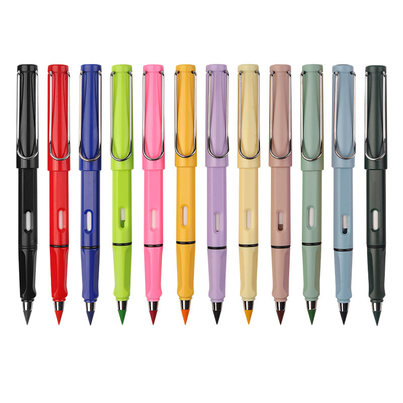 Cross Border 12 Color Black Technology Color Eternal Pencil Endless Pencil Writing Constant Color Children's Eternal Pencil