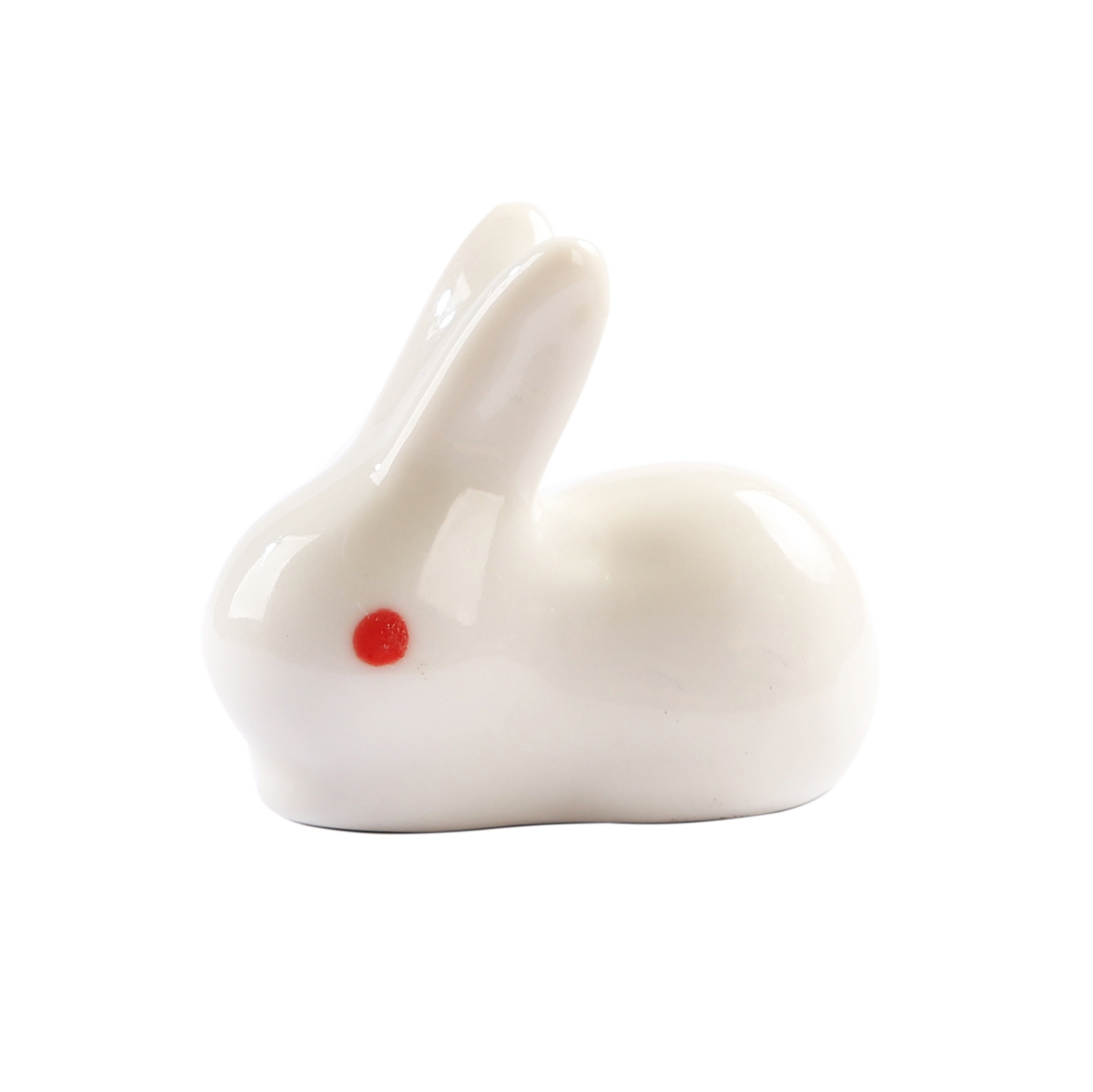 Cartoon Ceramic Rabbit Chopsticks Rack Table Small Ornaments zakka White Rabbit Chopsticks Holder Craft Decoration