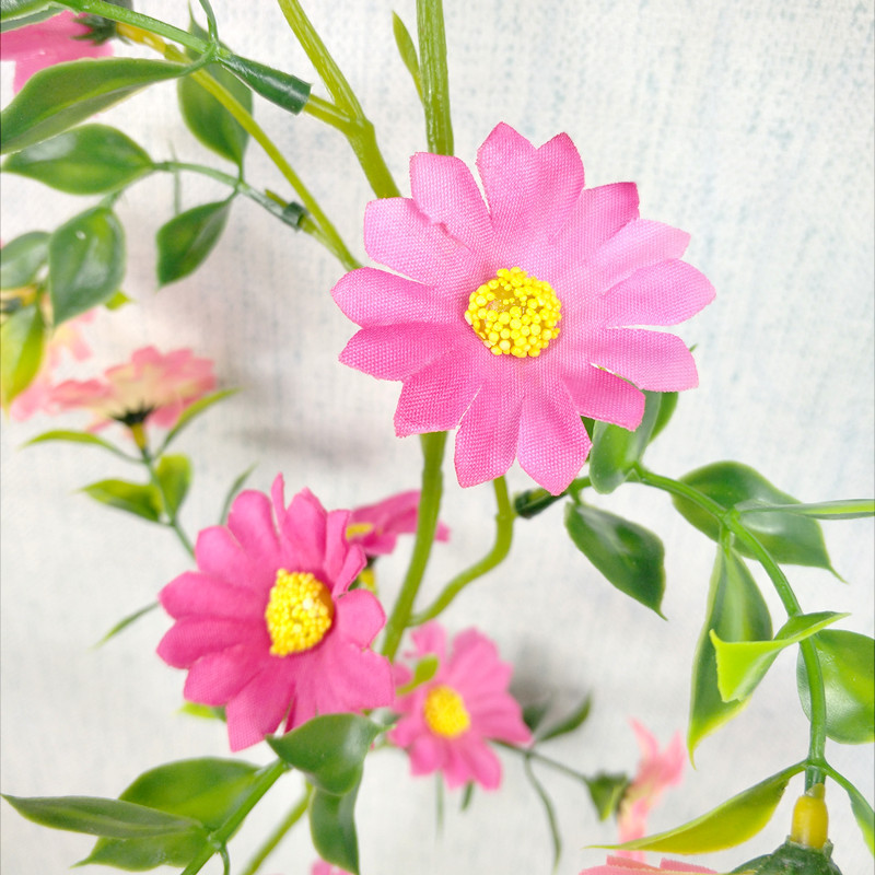 仿真小雛菊太陽花向日葵花藤絹花假花家居陽台管道裝飾藤條裝飾花