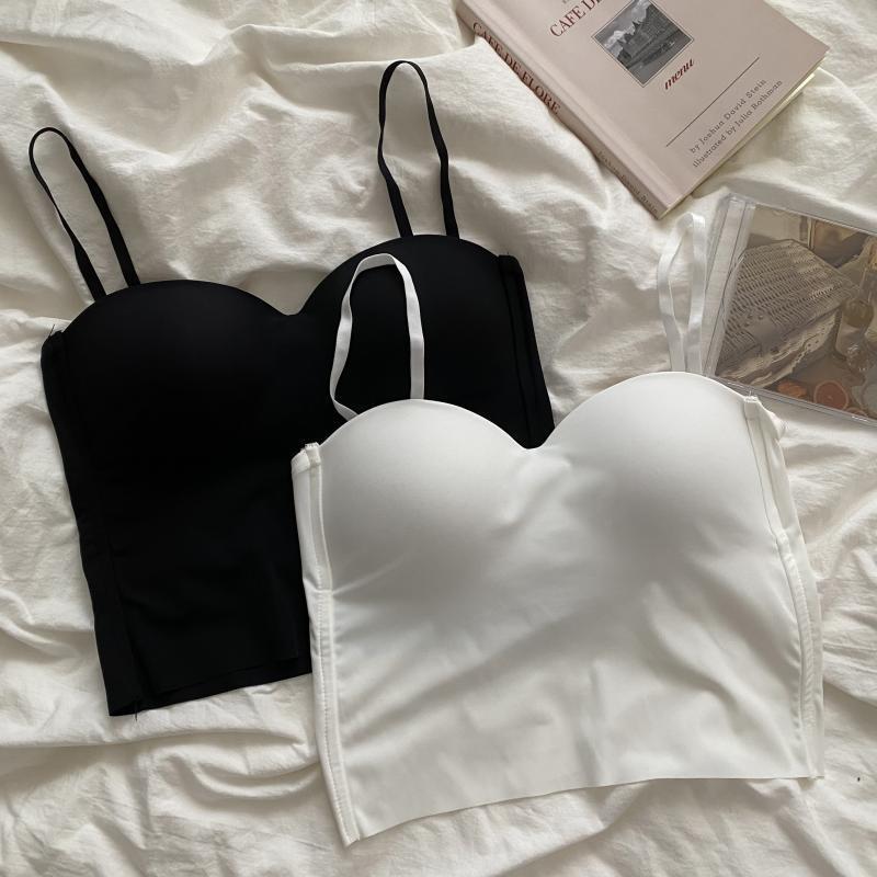Ice Silk Hot Girl Short Sports Camisole Women's Inner Design Sense Niche Outer Wear Base Beautiful Back Slim Top