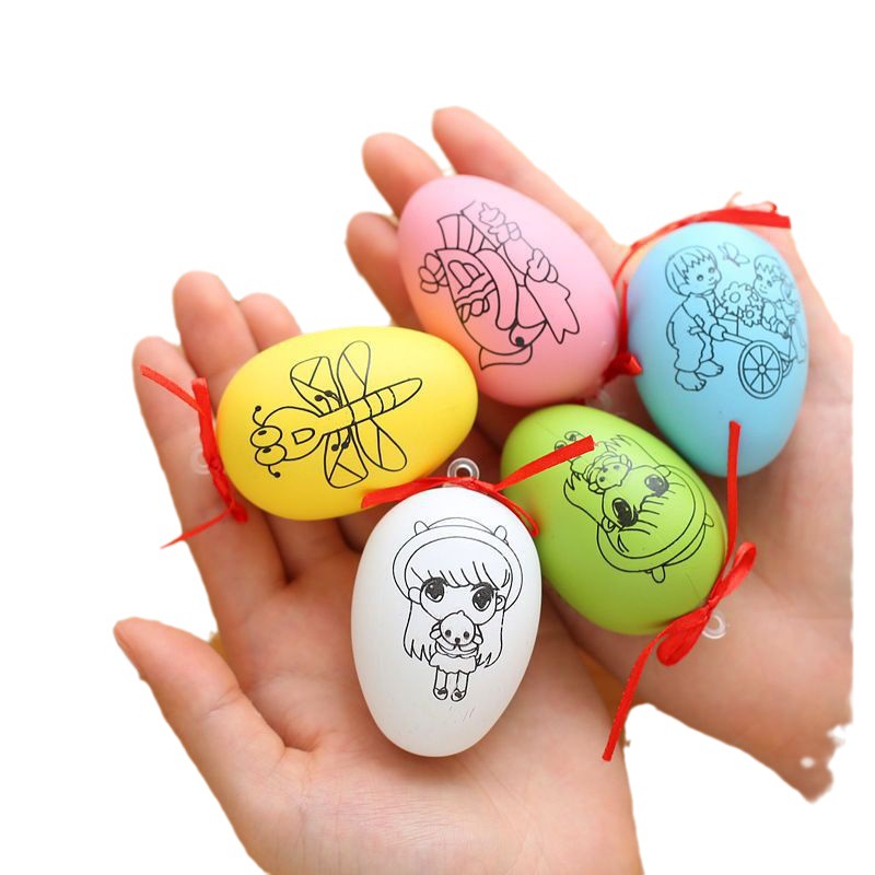 diy hand-painted egg suit student hand-made painting coloring simulation egg shell creative toy small gift