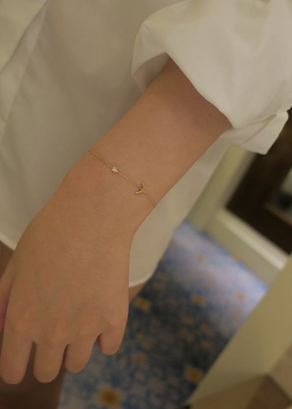 S925純銀金メッキ月星ブレスレット女性シンプル気質ins冷淡風小衆アクセサリー|undefined