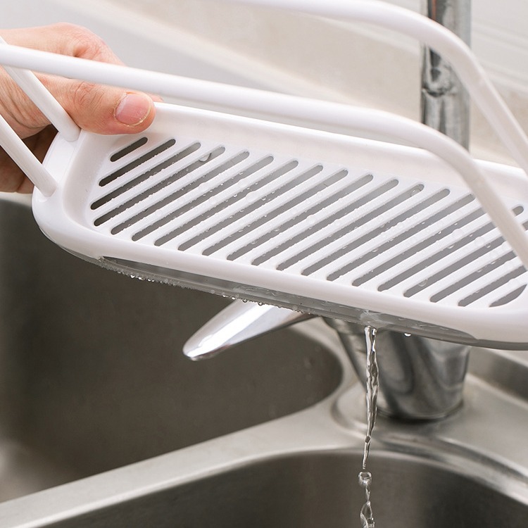 Home Rack Rack for Kitchen Supplies Countertop Drain Rack Artifact Sink Rack Household Sponge Storage Rack