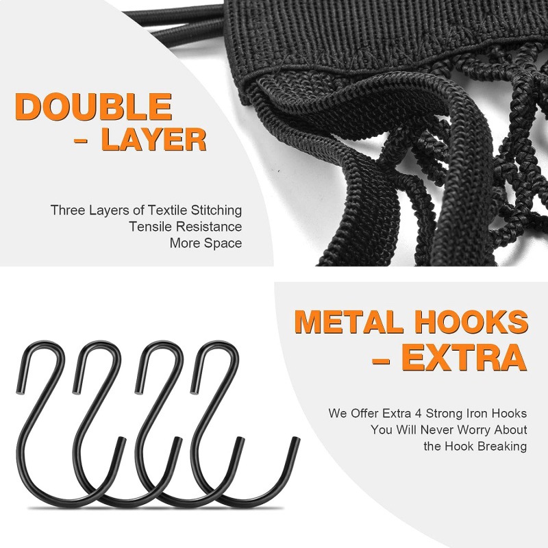 Motorcycle battery car modified luggage net helmet sundries net pocket strap elastic elastic net pocket helmet net