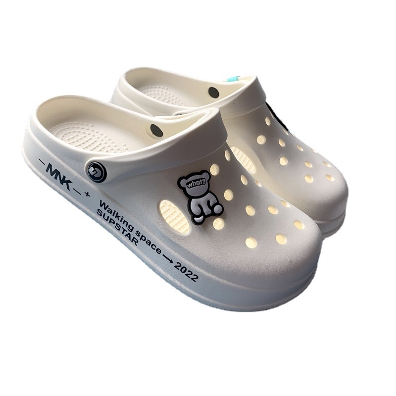 Monique Cave Shoes New Style Baotou EVA Thick Sole Men's and Women's Lovers' Shoes Beach Shoes Sandals Dual-Use Sandals