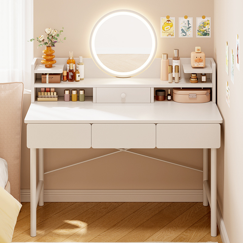 Makeup table bedroom dressing table small apartment modern simple 2023 new desk dressing table integrated simple table