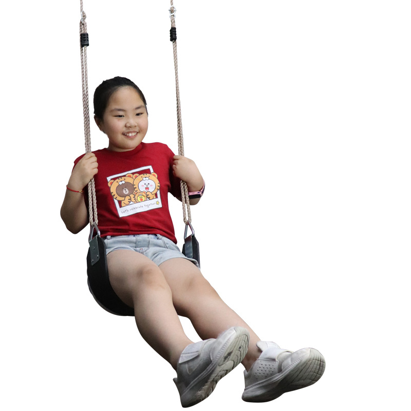 Bohai Children's Rubber Soft Belt Swing with Chain and PE Rope Indoor and Outdoor Swing Children's Toy