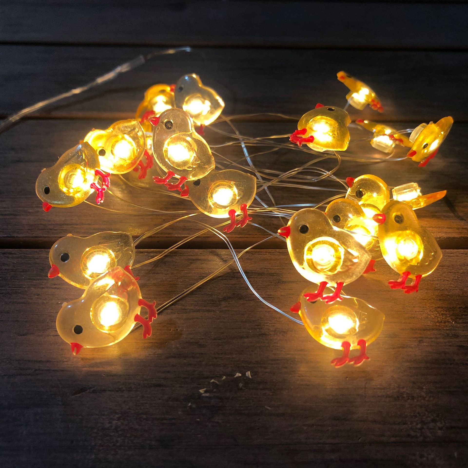 LED copper wire modeling lamp Easter Carrot Rabbit chicken Luminous Lamp string decorative lamp copper wire lamp string colored lamp
