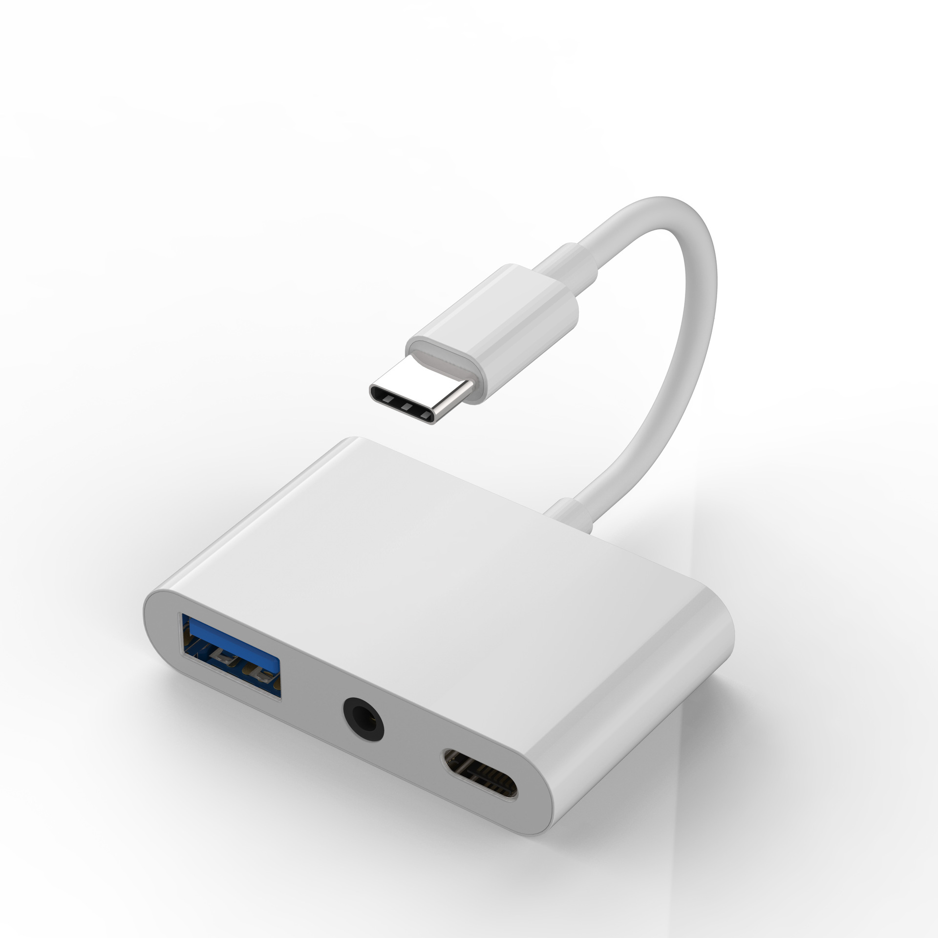 Applicable to Apple typecotg Adapter Adapter Adapter Card Reader to 3.5 Three-in-One USB Audio Call USB Disk