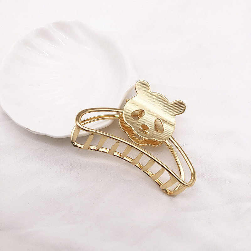 Metal Mesh Red Hairpin Hair Accessories Elegant Elegant Simple Hair Grab Back Head Clip Women's High Ponytail Clip Shark Clip_voghion.com