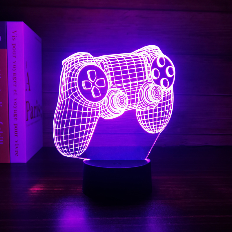 Cross-border 3D night light game handle Headset Series creative atmosphere USB table lamp gift lamp gift XBOX