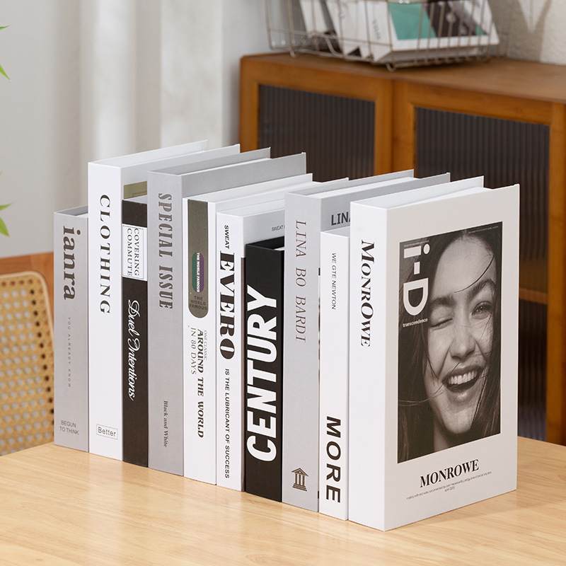 Fake Book modern simple soft decoration decoration photography props model model room simulation book office area decoration book