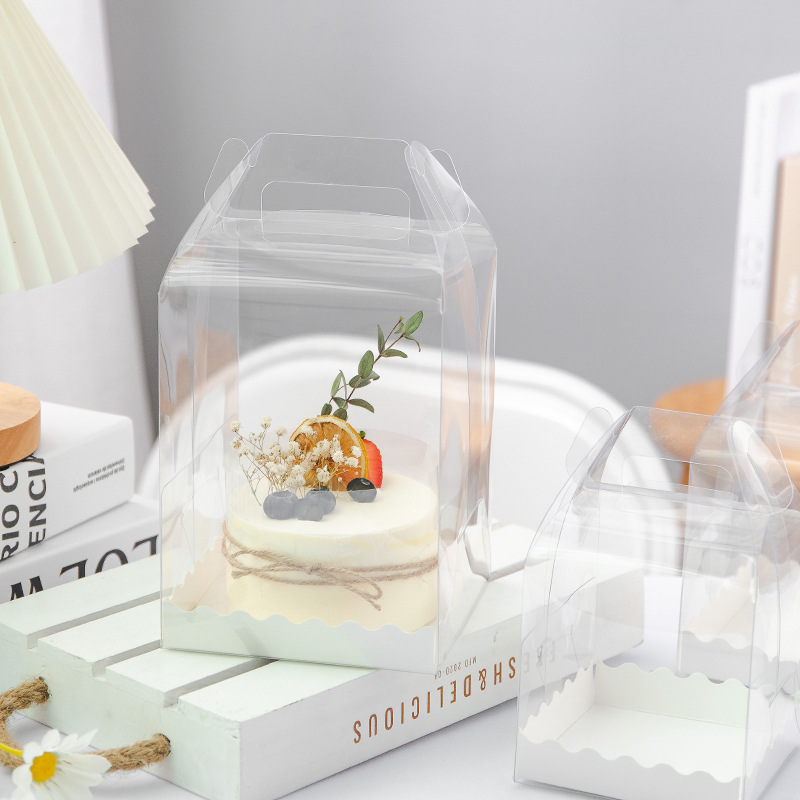 3 inch 4 inch 5 inch 6 inch birthday transparent Cake Box Portable 4 inch 5 inch 6 inch puree cake packaging box height