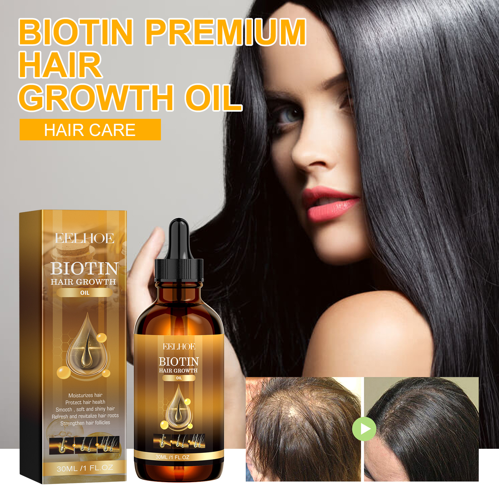 EELHOE biotin hair dense hair spray repair hair nourishing hair care hair strengthening hair strengthening anti-hair loss root spray