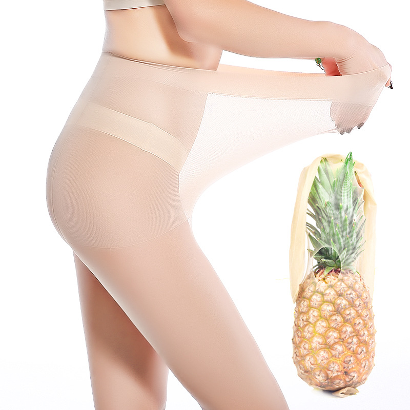 Silk stockings women's summer ultra-thin pineapple socks velvet anti-hook silk arbitrary cut 0d black stockings pantyhose wholesale