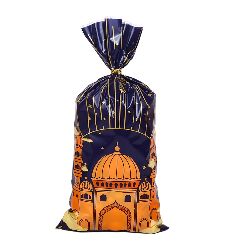 Cross-border in stock OPP flat pocket Moon Castle color printing bag holiday party gift bag cellophane candy bag