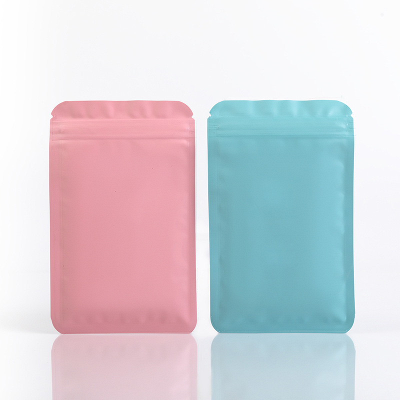 Macaron color self-sealing bag blind bag jewelry small bag candy food grade sealed bag aluminized jewelry packaging bag