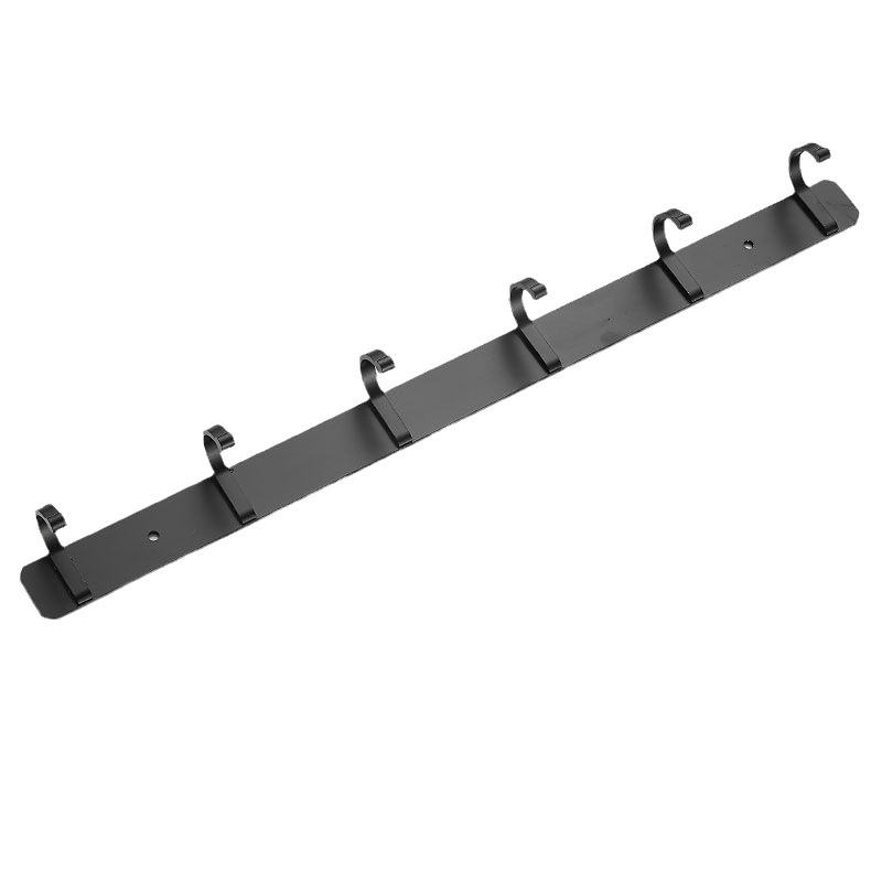 Space aluminum hook adhesive strong punch-free sticky hook behind the door clothes hook bathroom kitchen wall-mounted storage artifact