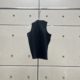 2023 Winter round collar sleeveless pleated OK gesture decoration slimming versatile American vest