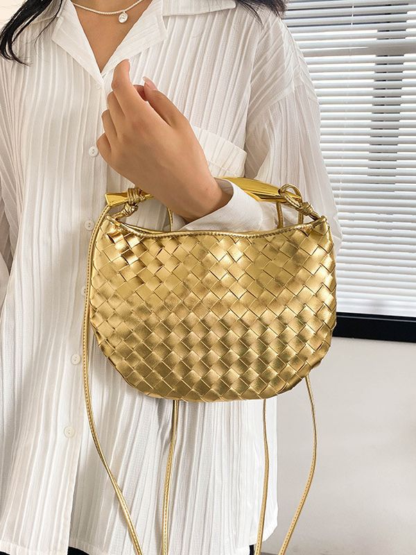 2023 New Sardine Bag Popular Woven Women's Bag Niche Design Portable Shoulder Crossbody All-match Underarm Bag Trendy