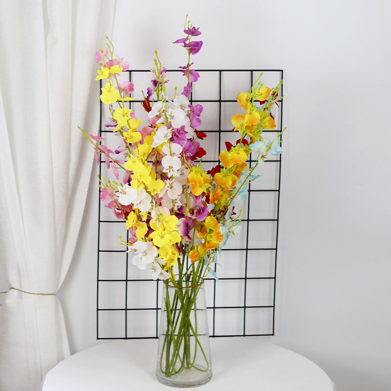 5 fork dancing orchid Wenxin orchid artificial flower artificial flower silk flower wedding hotel decoration home decoration flower factory wholesale