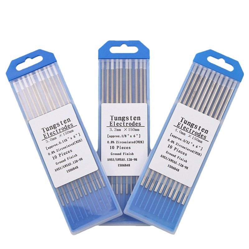 WZ8 argon arc welding zirconium tungsten electrode white head tungsten needle 1.0/1.6 /2.0/2.4/3.0/3.2/4.0*150mm