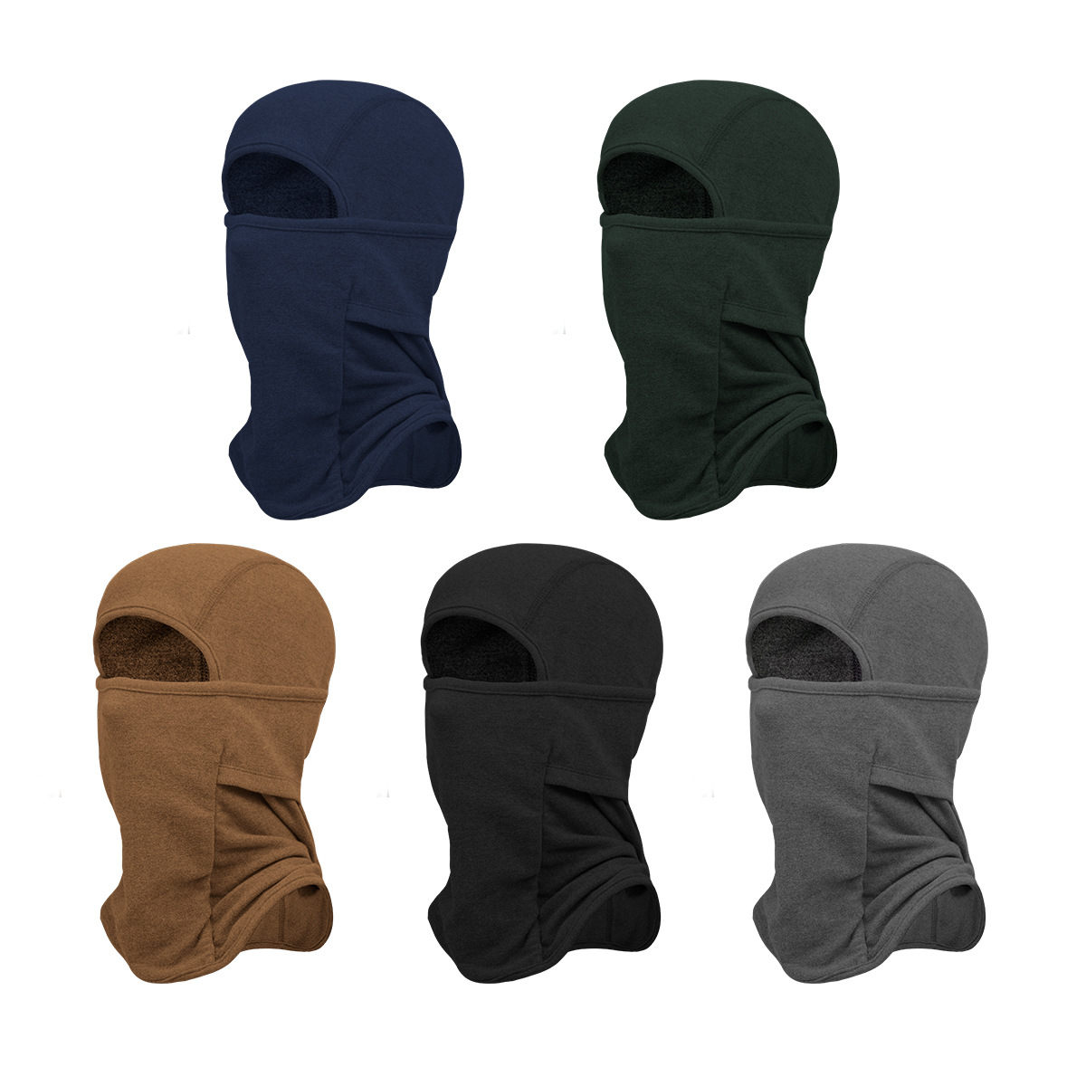 Cross-border winter thermal mask face protection scarf windproof cold-proof integrated thickened fleece headgear riding ski hat