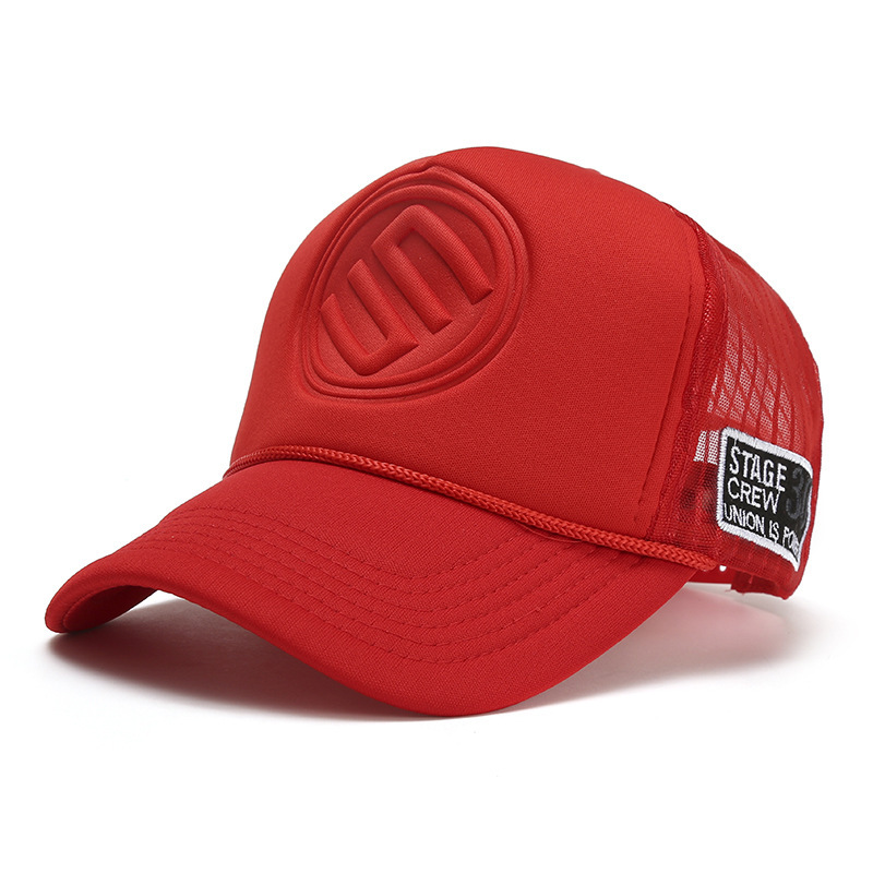 New Tiger Embossed All-match Mesh Cap Spring and Summer Solid Color Cargo Cap Trucks Cap Men and Women Couple Duck Tongue Hat