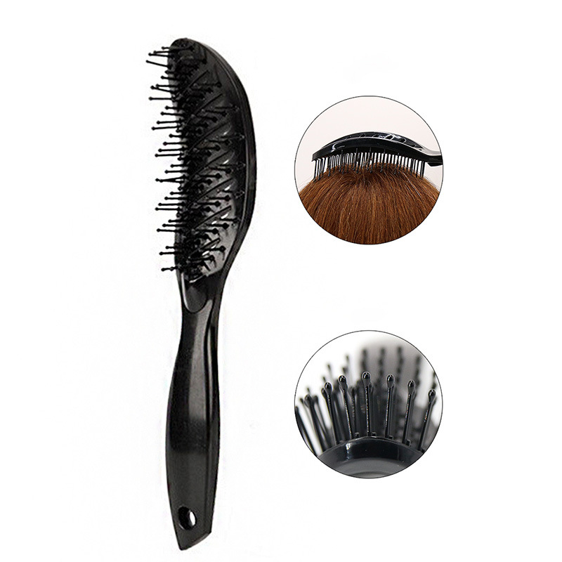 Spot wholesale men's hair comb small bend comb comb nine row wide tooth comb hairdressing tools comb ribs comb