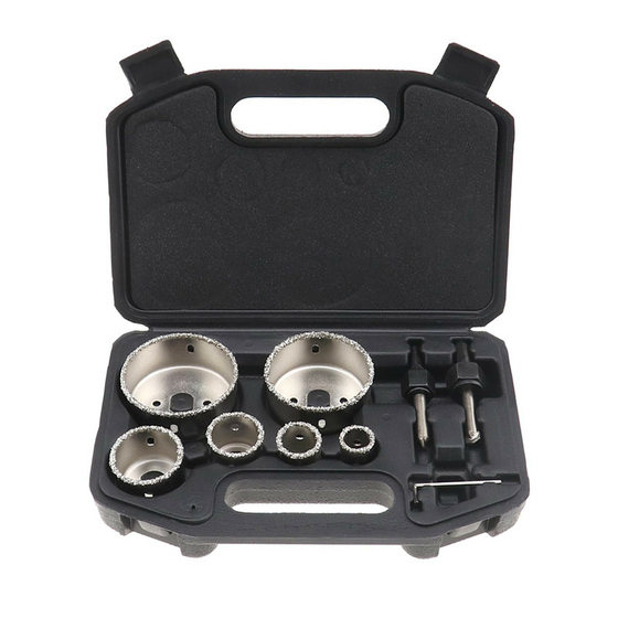 9-piece carbide tile hole opener set brazing grain alloy hole opener combination brick wall hole opener