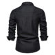 2024 Foreign Trade Cross-border Men's European-size Denim Shirt Men's Casual Solid Color Men's Dannin Long-sleeved Shirt