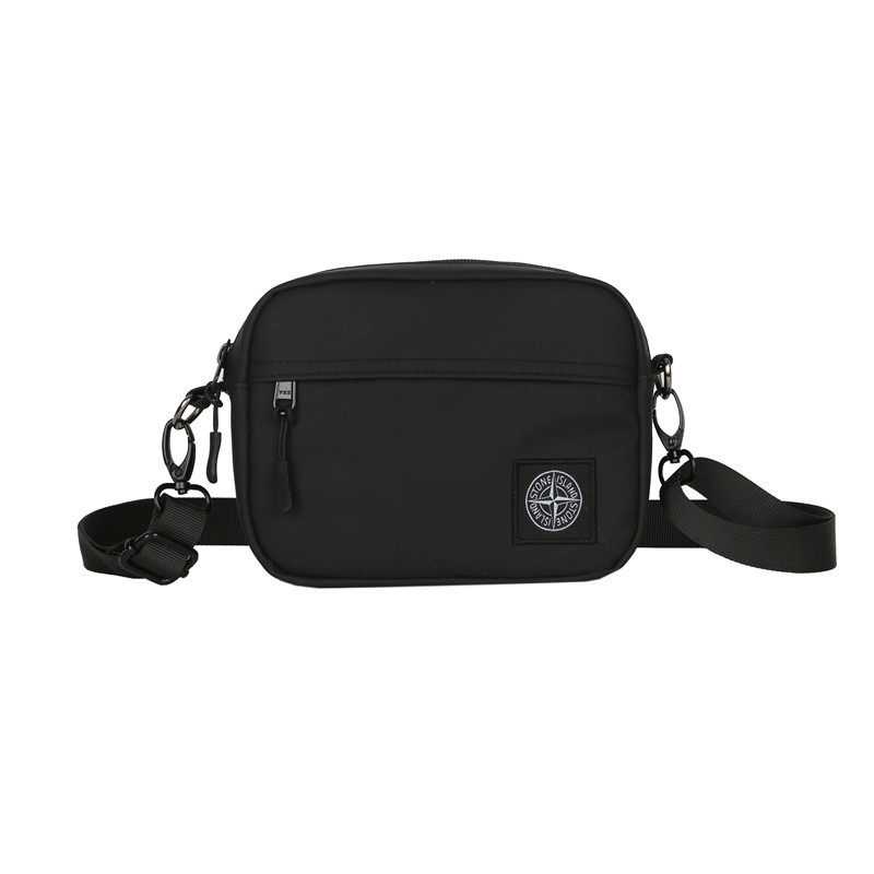 Street Fashion Personalized Crossbody Bag Men and Women Outdoor Sports Hip-Hop Portable Small Satchel Stone Island Leather Shoulder Bag