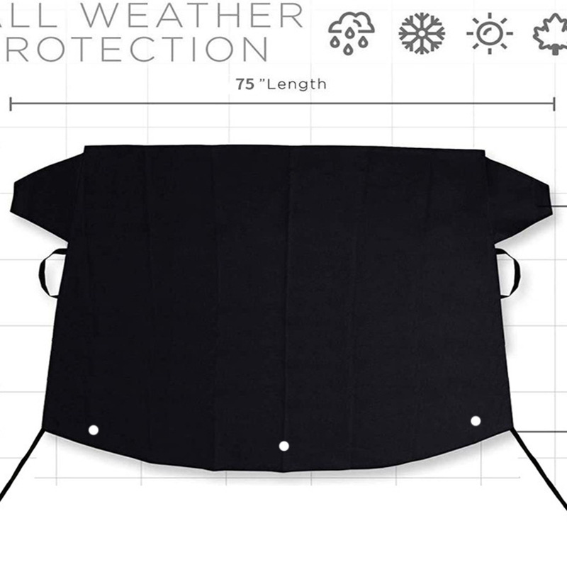 Cross-border Car Oxford Cloth 600d Thickened Snow Shield Sunshade Winter Waterproof Snow and Ice-proof Windshield Car Cover