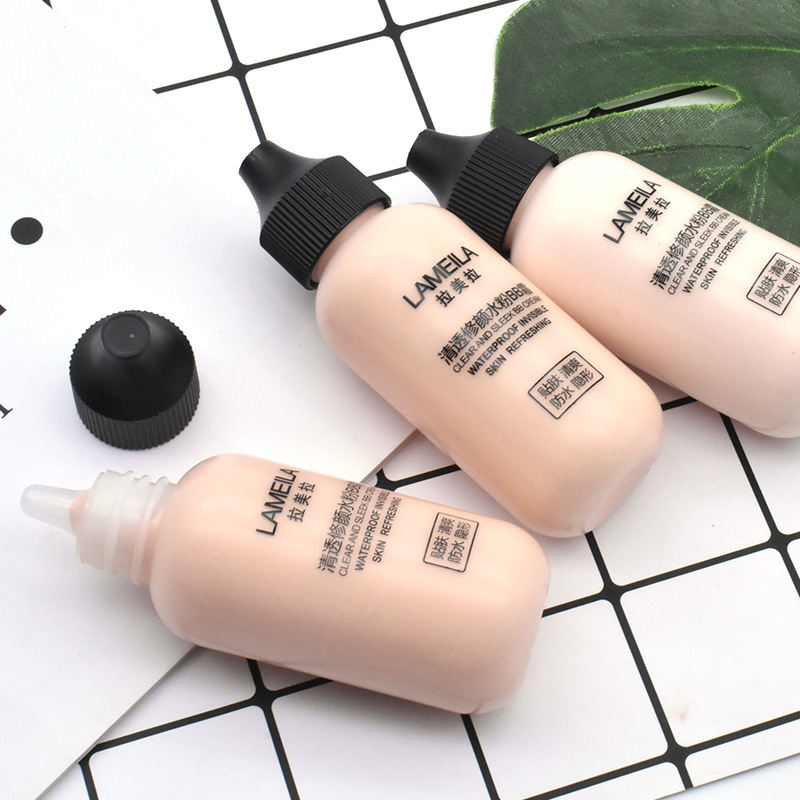 Small milk bottle Foundation liquid women's long-lasting moisturizing oil control concealer BB cream student dry skin mom cheap - ShopShipShake