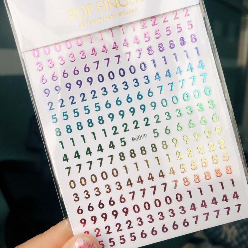 New Digital Nail Art Stickers Children's Hand Account Stickers Cross-border E-commerce Nail Art Accessories Digital Nail Art Stickers