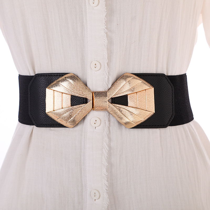 Factory Sale Women's Elastic Waist Seal Four Seasons Casual Fashion Korean Decorative Buckle Dress Wide Belt