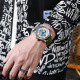 6033A white shell green silicone strap with white surface