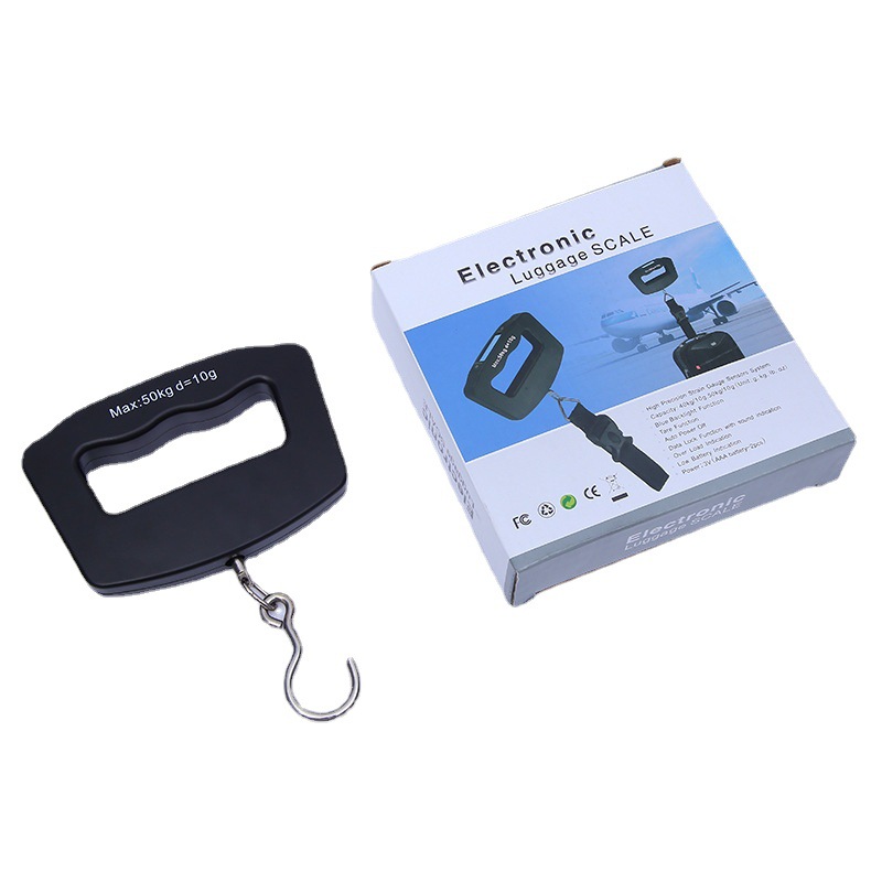 50kg portable electronic scale portable express scale household spring scale backlit fishing scale mouth luggage scale