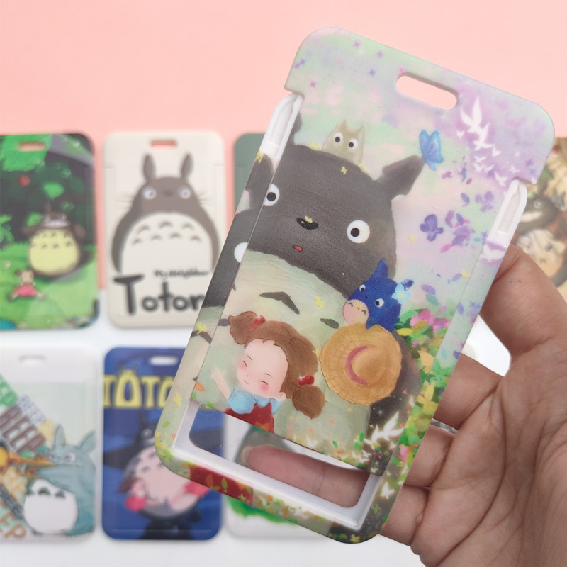 Cartoon Card Set Student Campus Meal Card Bag Plastic Badge Long Lanyard Access Card Bus Subway IC Card Protective Cover