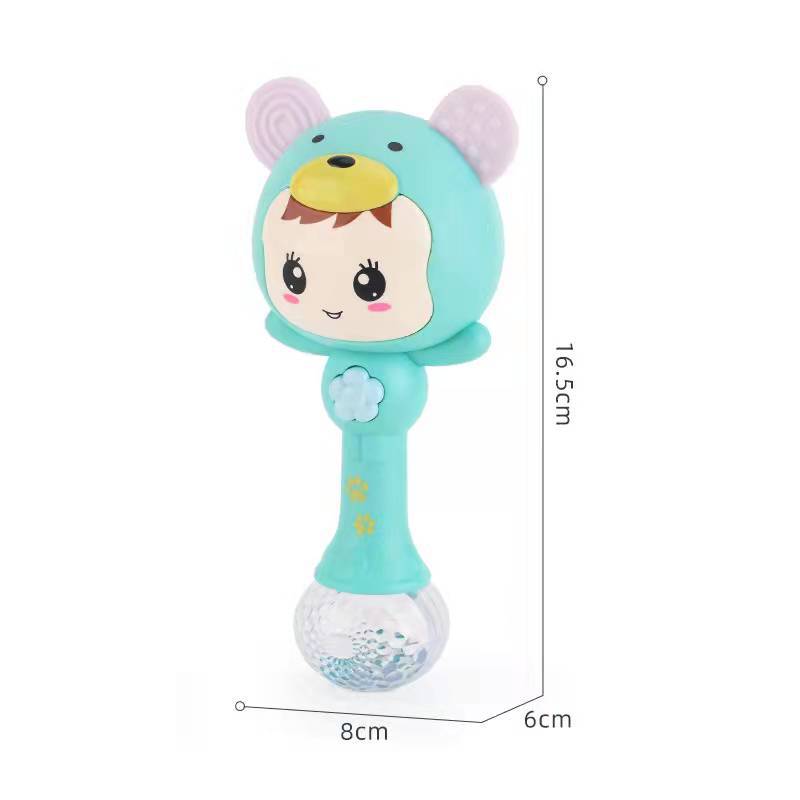 Rattles soothing baby teething toy music rhythm stick 0-1 years old baby teething toy hand grip hand rattles
