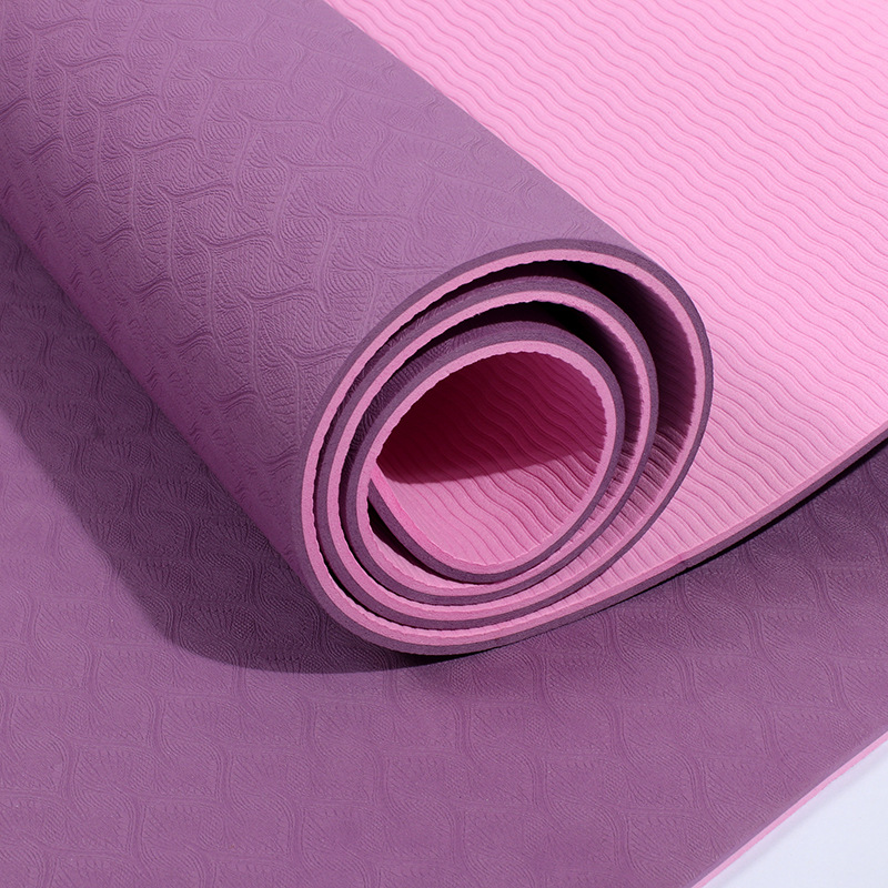 tpe yoga mat for men and women with widened thickened sports fitness mat non-slip rope skipping mat logo factory wholesale