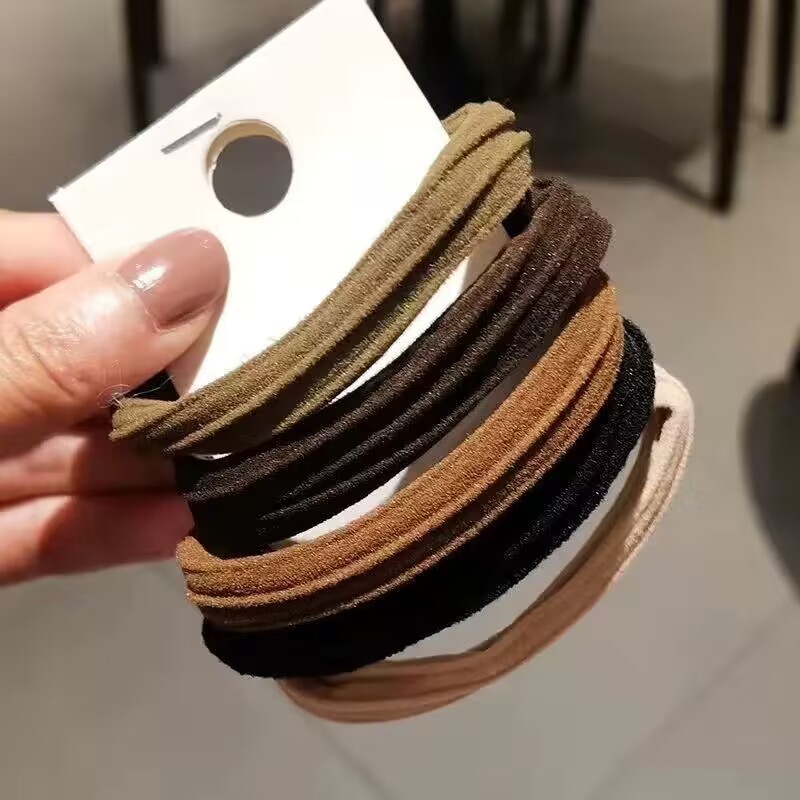 Fabric hair accessories simple hair rope hair rope ball head ponytail hair ring seamless all-match rubber band high elastic hair rope