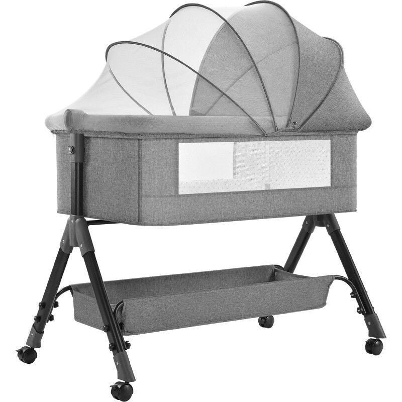 Multifunctional foldable baby crib portable newborn cradle bed European baby bed stitching big bed